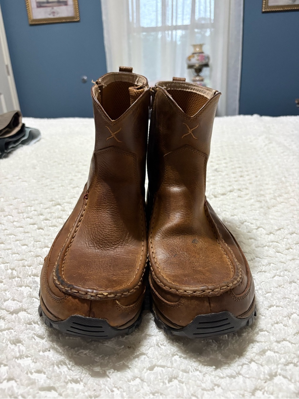 Twisted X Brown Moc Toe Slip-On Work Boots